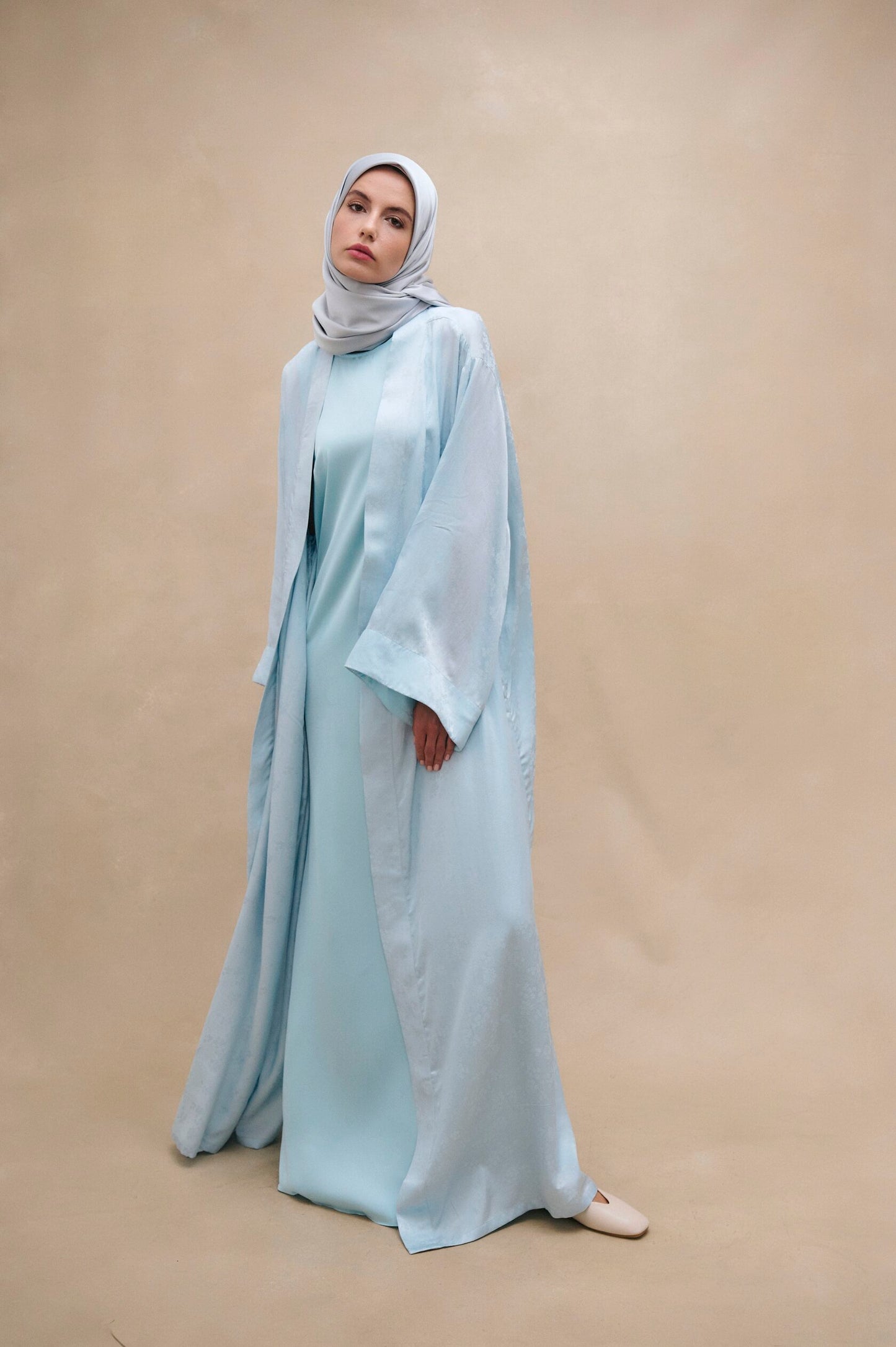 Azure Serenity Luxury Abaya