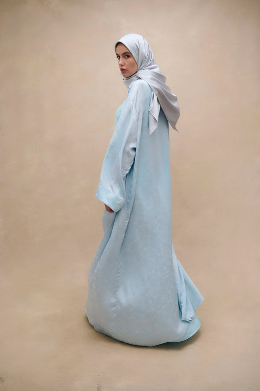 Azure Serenity Luxury Abaya
