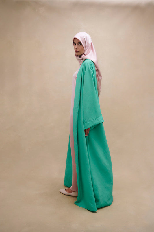 Blush Mint Elegance Abaya