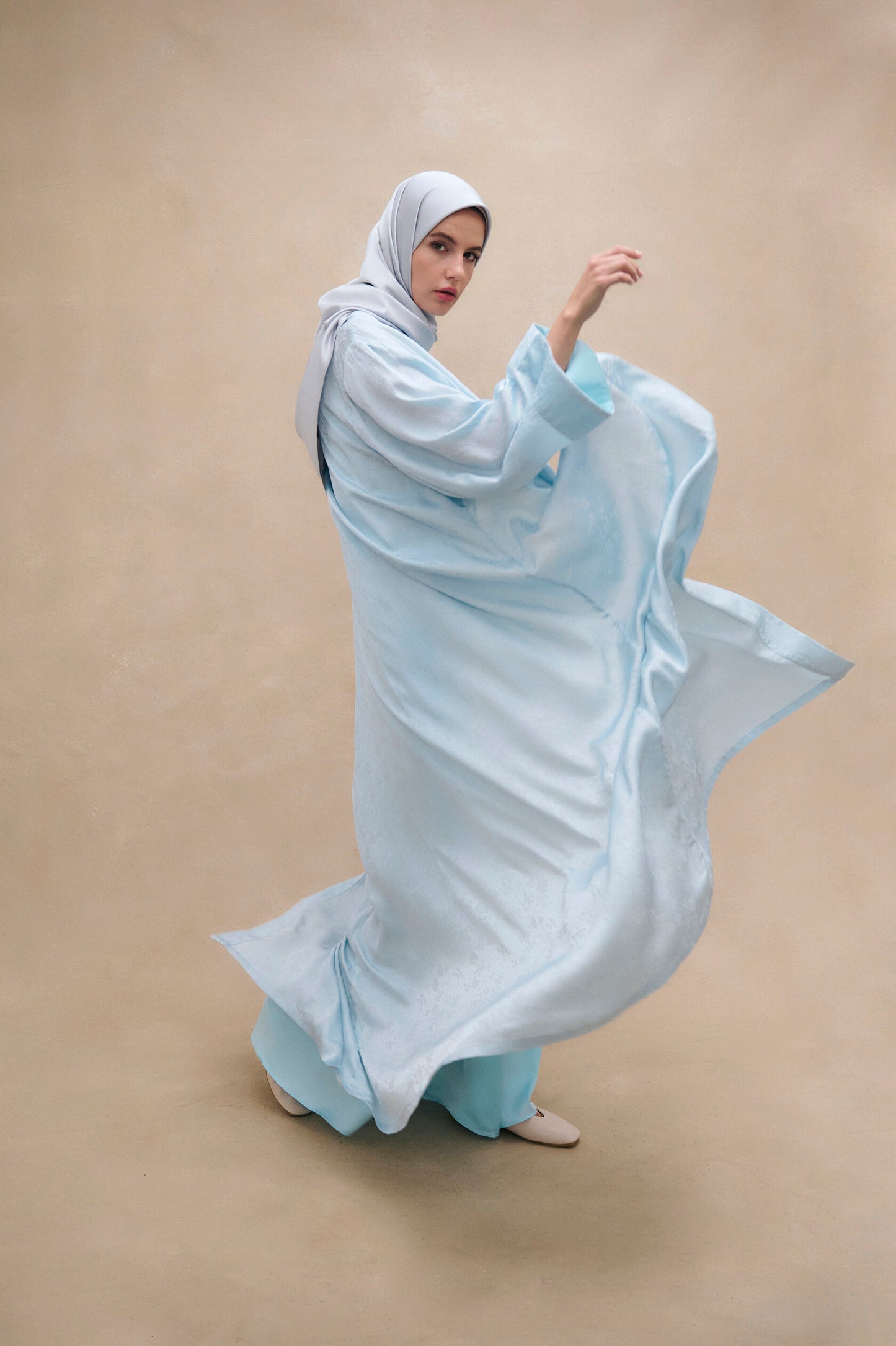 Azure Serenity Luxury Abaya