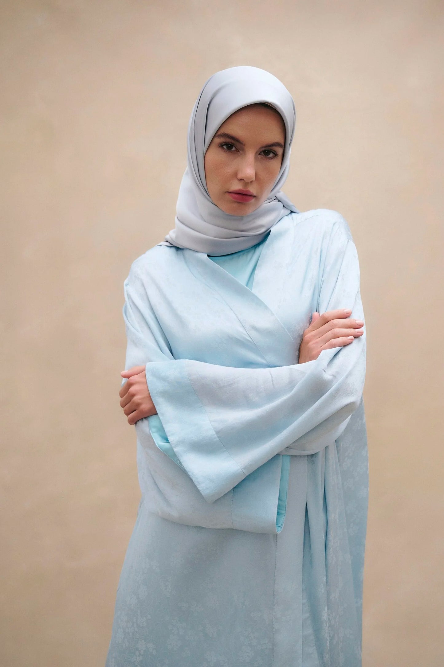 Azure Serenity Luxury Abaya