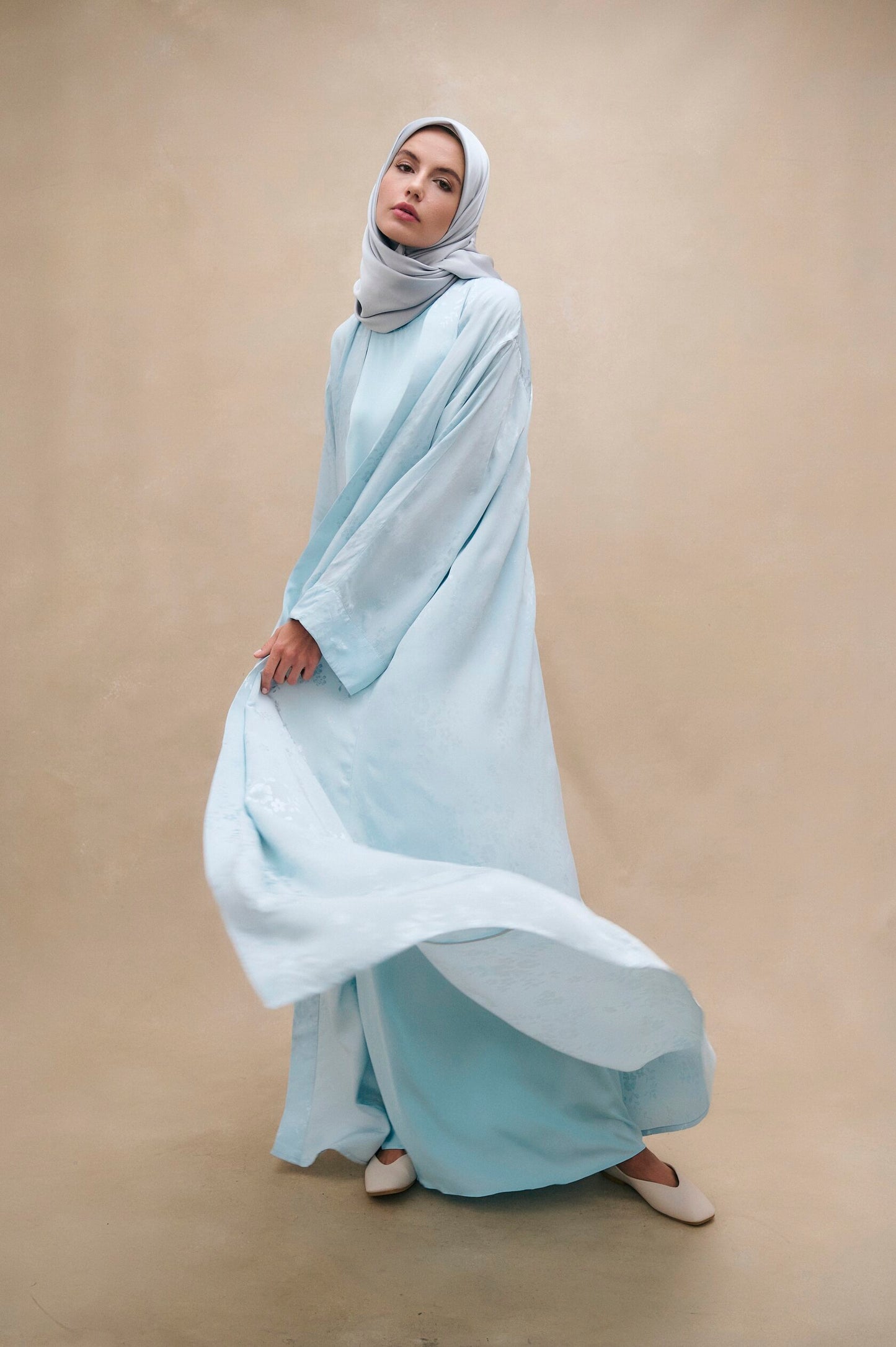 Azure Serenity Luxury Abaya