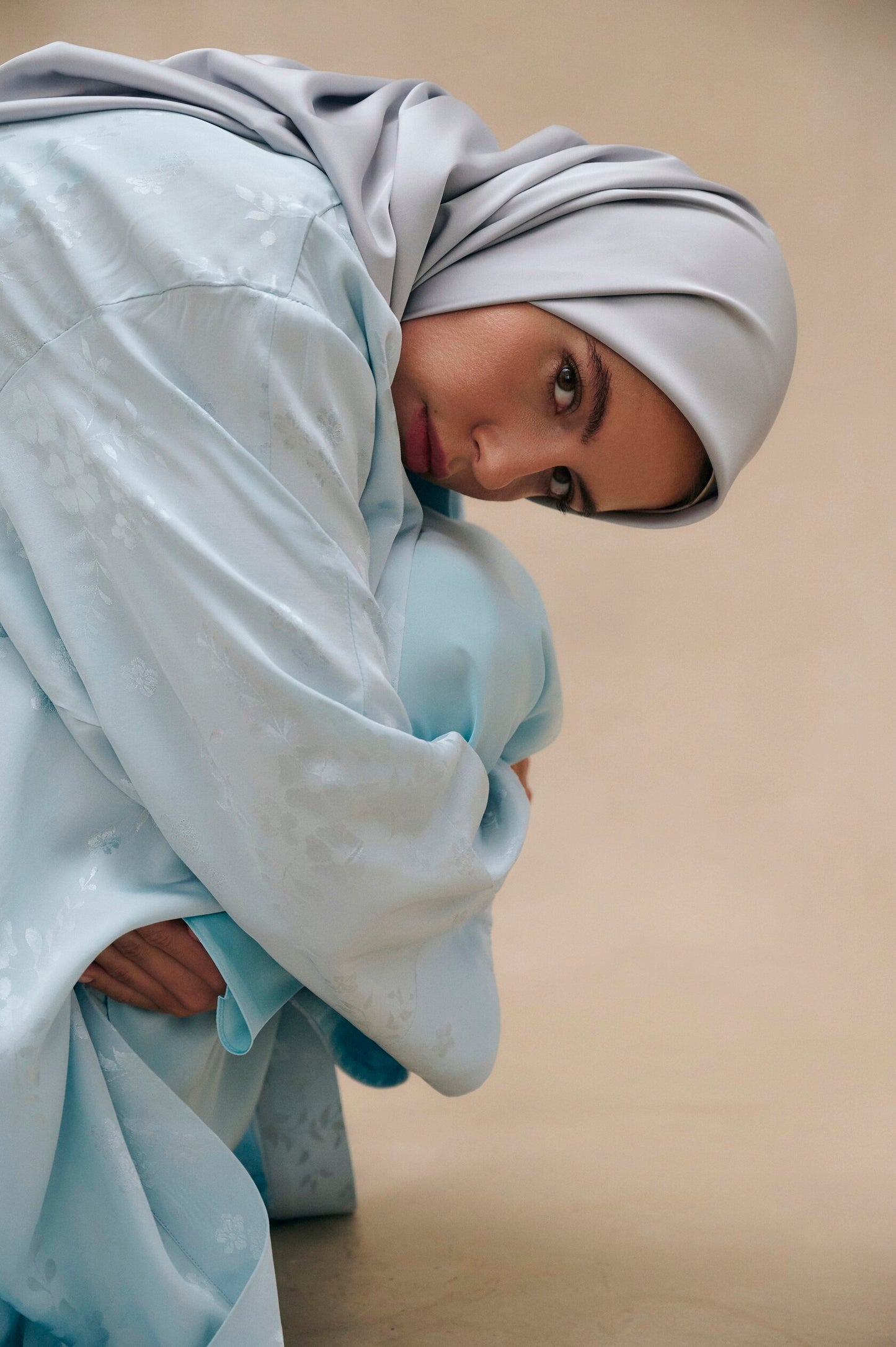 Azure Serenity Luxury Abaya