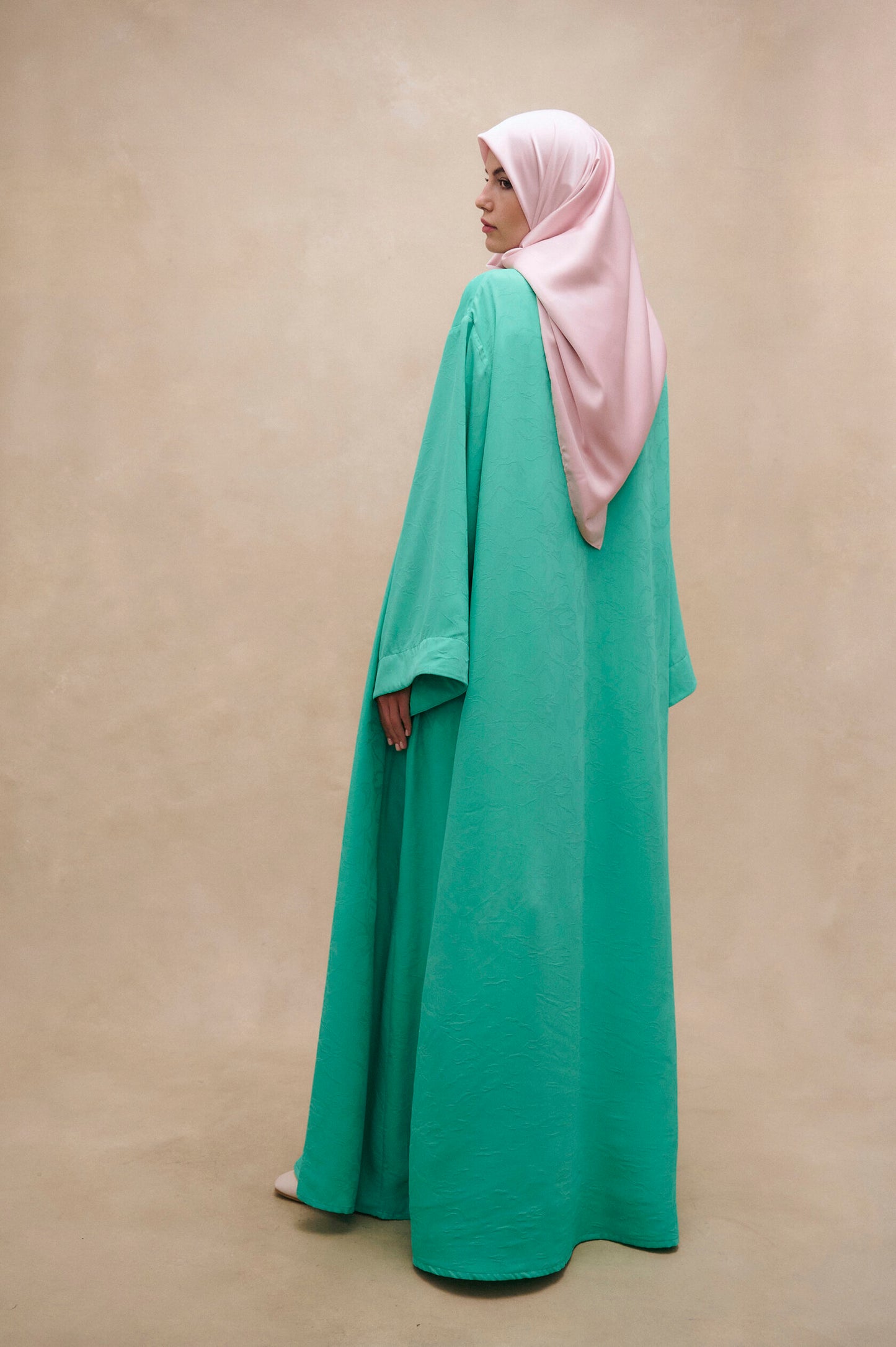 Blush Mint Elegance Abaya